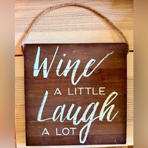 Rustic Wooden Wine Sign